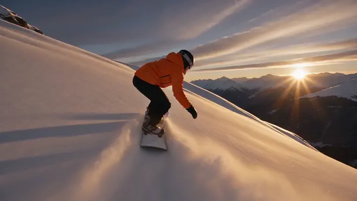 Cinematic FPV Snowboard Sequence
